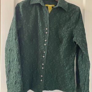 Acorn Cropped Button Front Jacket Women's M